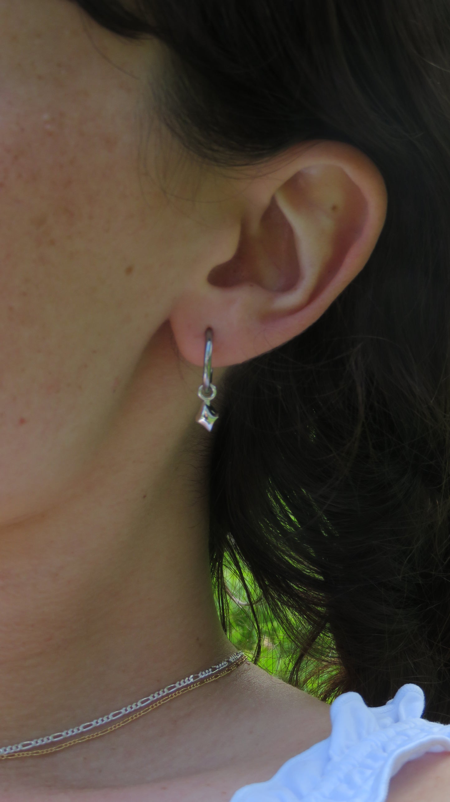 The star charm hoops